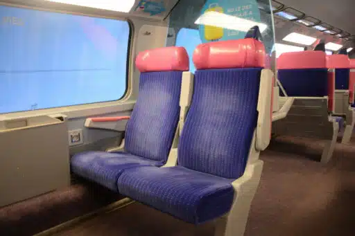 Interior de los trenes de Ouigo España